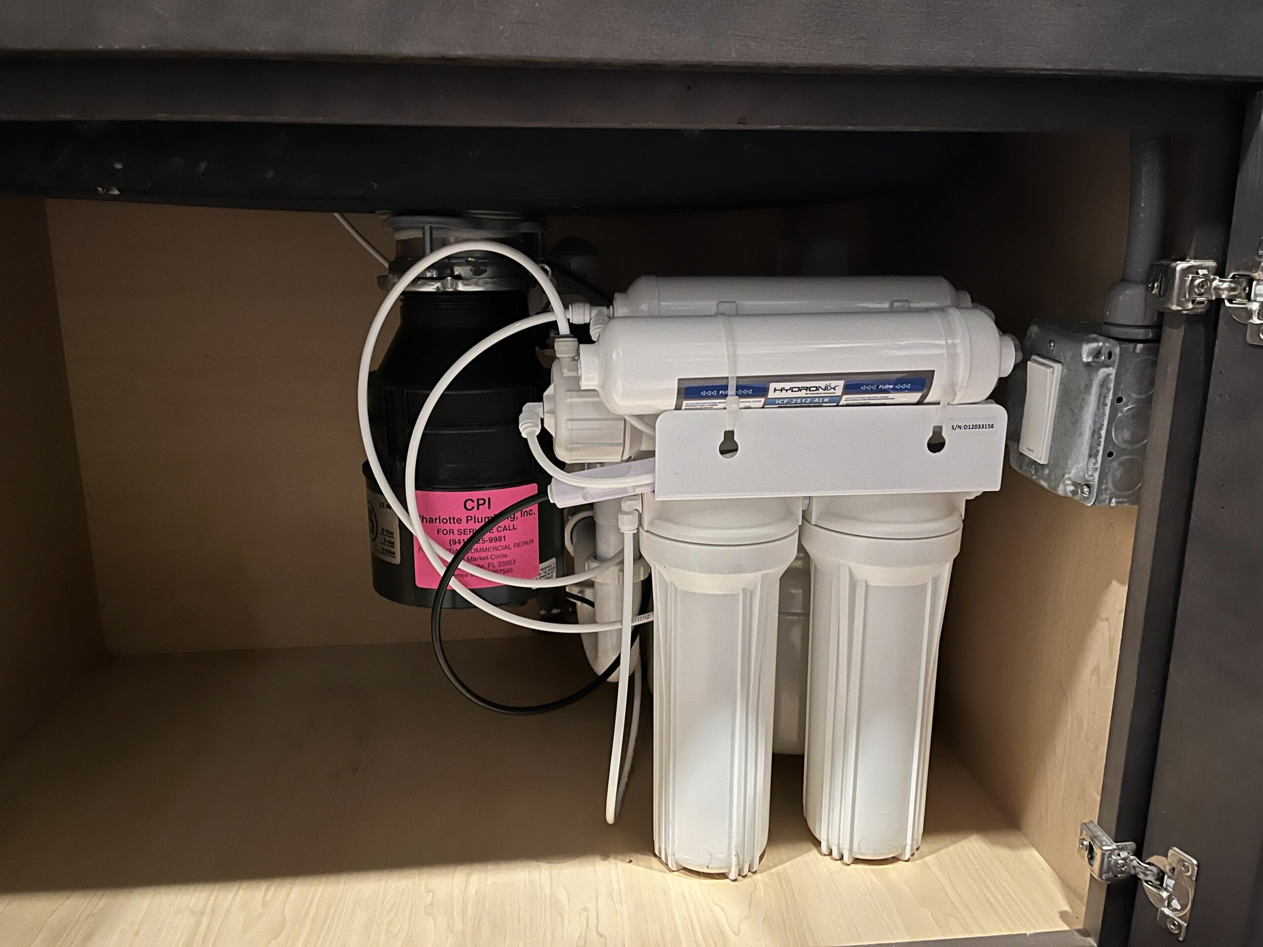 Undersink RO installation