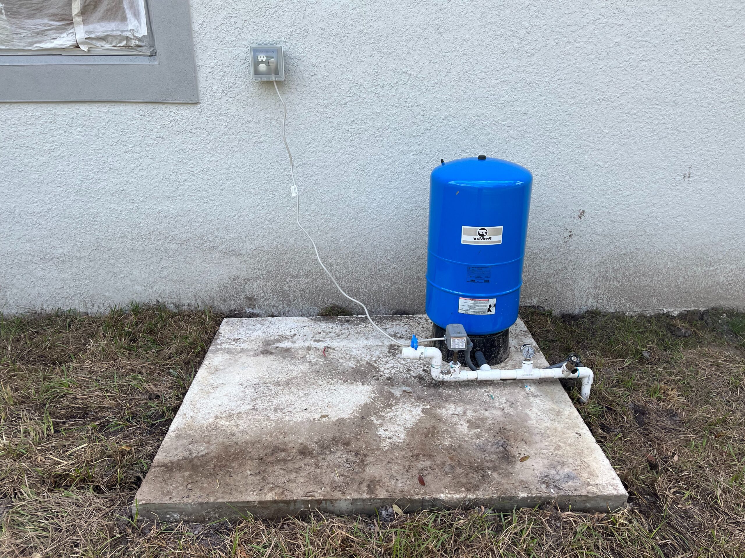 pressure tank install