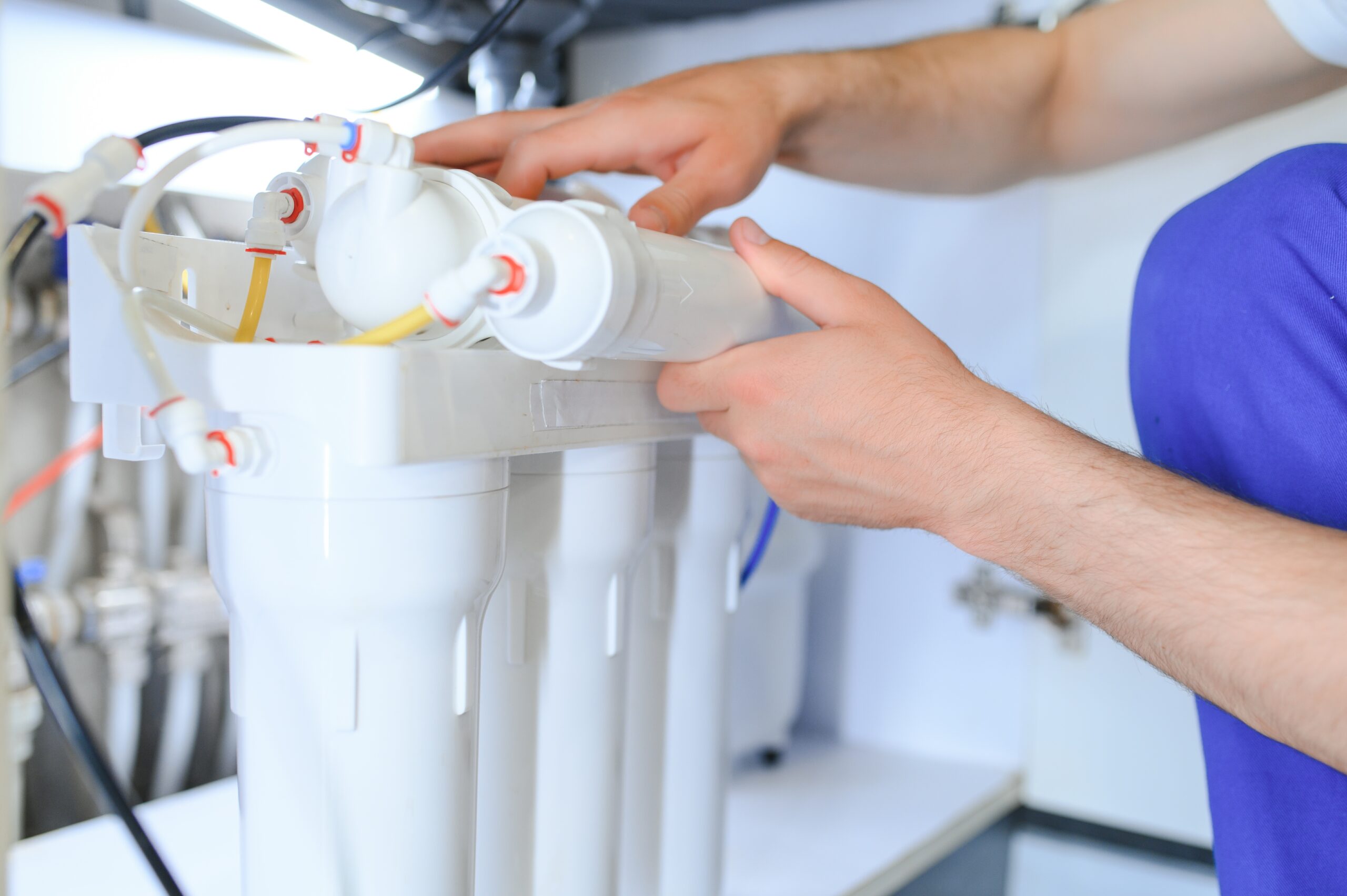 under sink RO installation Left angle